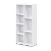 Furinno 11048WH 7-Cube Reversible Open Shelf Bookcase, White