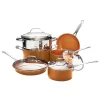 Gotham Steel 10Pc Pots and Pans Set Nonstick Cookware Set Copper