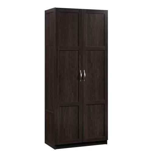 Sauder Storage Cabinet, Cinnamon Cherry Finish