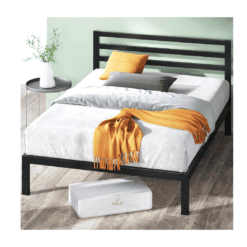 Zinus Mia 38” Metal Platform Bed Frame with Headboard, Queen
