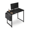 MoNiBloom Writing Office Table 32", Simple Home Gaming Study Computer Desk with Storage Bag, Black