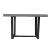 Welwick Designs 52 in. Distressed Grey Solid Wood Dining Table