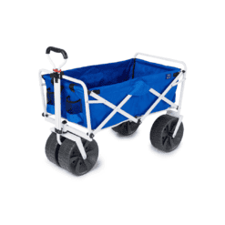 Mac Sports Collapsible Folding All Terrain Outdoor Beach Utility Wagon Cart, Blue