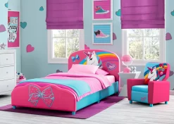 JoJo Siwa Upholstered Twin Bed by Delta Children