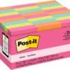 Post-it Mini Notes, 1.5x2 in, 24 Pads, America's #1 Favorite Sticky Notes, Poptimistic Collection, Bright Colors (Magenta, Pink, Blue, Green), Clean Removal, Recyclable (653-24ANVAD)