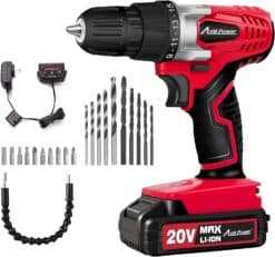 AVID POWER 20V MAX Lithium lon Cordless Drill Set, Power Drill Kit with Battery and Charger