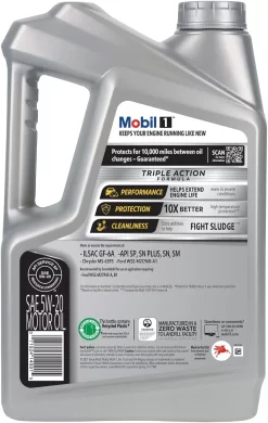 Mobil 1 Advanced Full Synthetic Motor Oil 5W-20, 5 Quart