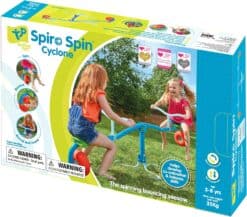 TP Toys, Spiro Spin Seesaw | Sit and Spin Teeter Totter with 360 Spin and Bounce Wheel | Kids Outdoor Play Equipment