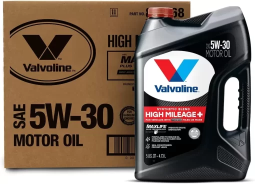 Valvoline High Mileage 150K with Maxlife Plus Technology Motor Oil SAE 5W-30 5 QT, Case of 3