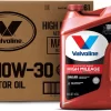 Valvoline High Mileage with MaxLife Technology SAE 10W-30 Synthetic Blend Motor Oil 5 QT, Case of 3