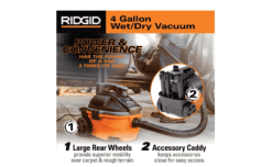 RIDGID WD4070 4 Gallon 5.0-Peak HP Portable Wet/Dry Shop Vacuum with Fine Dust Filter, Hose and Accessories