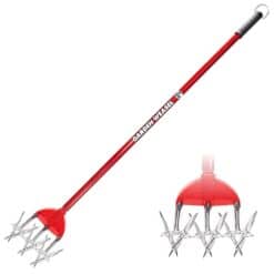 Garden Weasel 90206 Rotary Cultivator with Detachable Tines - Long Handle