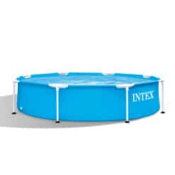 Intex 28205EH 8' X 20" Rust Resistant Durable Steel Frame Swimming Pool, Metal Frame Pools, Round