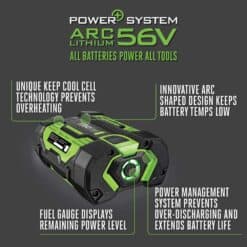 EGO Power+ BA1400T 56-Volt 2.5 Ah Battery with Upgraded Fuel Gauge (3rd Generation) , Black, BA1400T