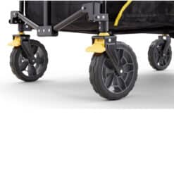 Gorilla Carts 7 Cubic Feet Foldable Utility Beach Wagon w/ Oversized Bed, Black