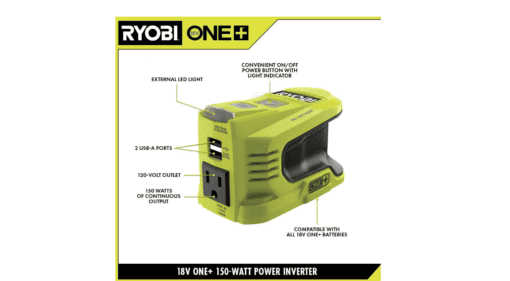 RYOBI RYi150BG 150-Watt Power Inverter for ONE+ 18V Battery (Tool Only)
