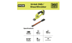 RYOBI P2910 ONE+ 18V Cordless Battery Grass Shear and Shrubber Trimmer with 1.3 Ah Battery and Charger