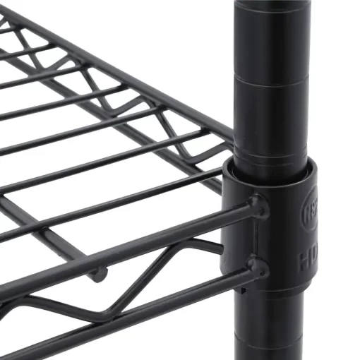 HDX 4-Tier Steel Wire Shelving Unit in Black (36 in. W x 54 in. H x 14 in. D)
