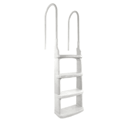 Main Access Easy Incline White Pool Deck Ladder for 48 to 54 Inch Above Ground Pools
