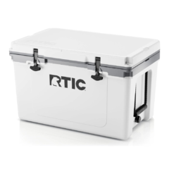 RTIC Ultra-Light 52 Quart Hard Cooler Insulated Portable Ice Chest Box - Dark Grey/Cool Grey