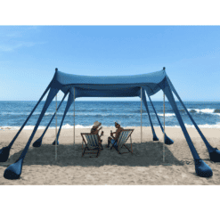 Vibemo Beach Tent, UPF50+ Protection Sun Shelter with 8 Sandbags, 10 x 10ft