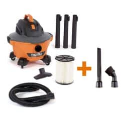 RIDGID HD0600A 6 Gallon 3.5 Peak HP NXT Wet/Dry Shop Vacuum with Filter, Hose, Wands, Utility Nozzle, Crevice Tool and Dusting Brush