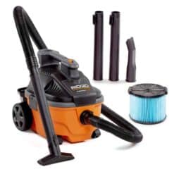 RIDGID WD4070 4 Gallon 5.0-Peak HP Portable Wet/Dry Shop Vacuum with Fine Dust Filter, Hose and Accessories