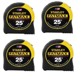 Stanley 33-725CP FATMAX 25 ft. x 1-1/4 in. Tape Measure (4 Pack)