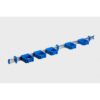 TOOLFLEX 9-5-5 37 in. Universal Garage Storage Rail System with 5 Blue One-Size-Fits-All Holders