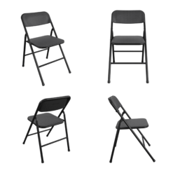 COSCO Premium 5-Piece Fabric Folding Chair & Classic 34