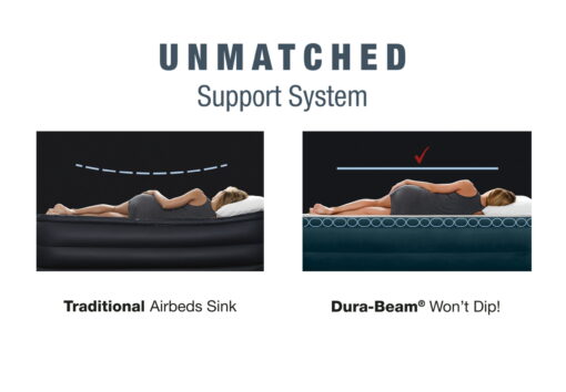Intex 24" Dream Lux Pillow-Top Dura-Beam Airbed Mattress with Internal Pump, King