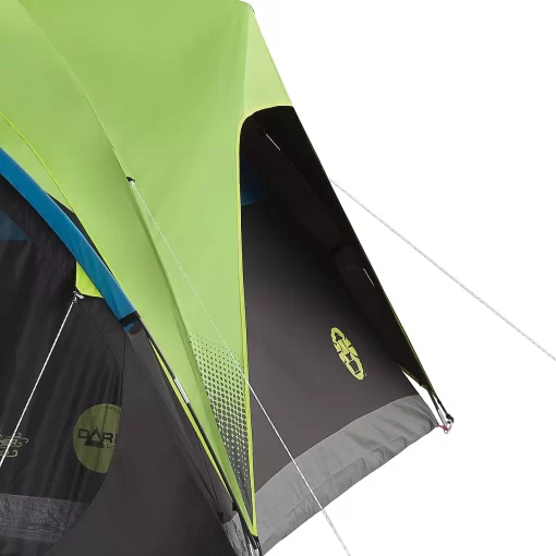 Coleman Carlsbad 4 Person Dome Tent with Screen Room - Grey/Bright Green