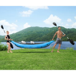 Hydro-Force Cove Champion X2 Inflatable Kayak - Two-Person Kayak Set (10’10” Long)