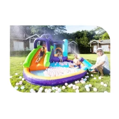 CocoNut Castles Bouncy Slide Water Park with Water Cannon