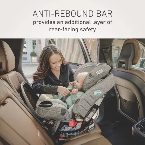 Graco Premier 4Ever DLX Extend2Fit SnugLock 4-in-1 Car Seat featuring Anti-Rebound Bar, Midtown Collection - Midtown