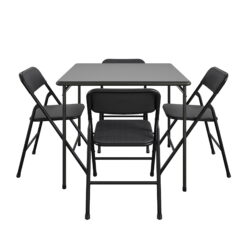 COSCO Premium 5-Piece Fabric Folding Chair & Classic 34