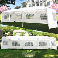 SUGIFT 10'x30' Wedding Party Tent Outdoor Canopy Tent with 8 Side Walls White