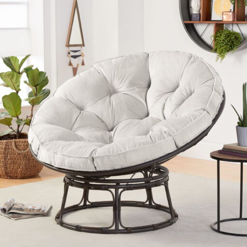 Better Homes & Gardens Papasan Chair 46" Wide, Pumice Gray, Upholstery