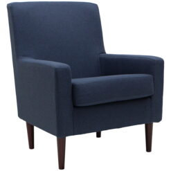 Mainstays Kinley Lounge Arm Chair, Navy Polyester Fabric
