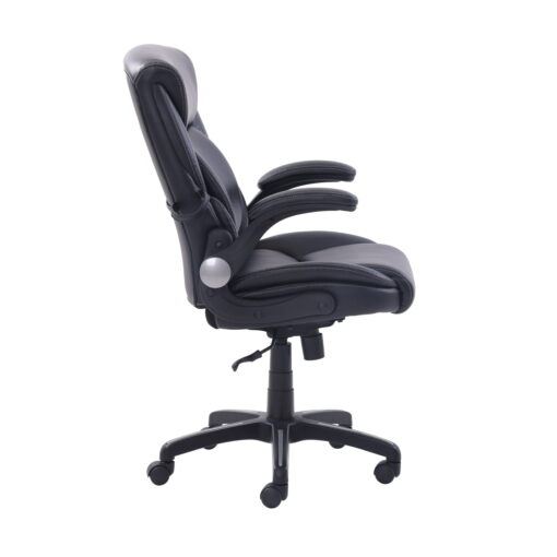 Serta Air Lumbar Bonded Leather Manager Office Chair, Black