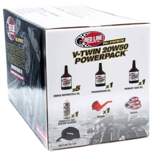 Red Line 90226 Powersport Motor Oil V-Twin 20W50 Powerpack Kit