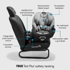 Baby Jogger City Turn Rotating Convertible Car Seat | Unique Turning Car Seat Rotates for Easy in and Out, Pike