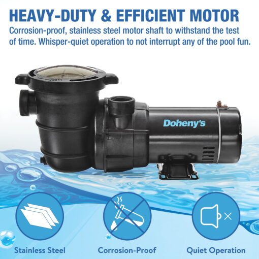 Doheny's Above Ground Pool Pump, 115V, 1 HP (0.9 THP)