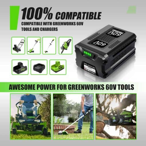NEPOWILL 60V 5.0Ah Replacement Battery for Greenworks PRO 60V Battery Max LB60A03 LB60A02 LB60A00