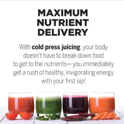 Omega CNC80S Cold Press Juicer Machine, Vegetable and Fruit Juice Extractor and Nutrition System, 200 W, Silver