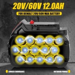 NEPOWILL 20V/60V 12.0Ah Replacement Battery for DeWalt 60V Battery