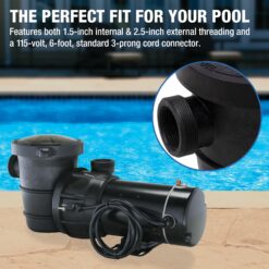 Doheny's Above Ground Pool Pump, 115V, 1 HP (0.9 THP)