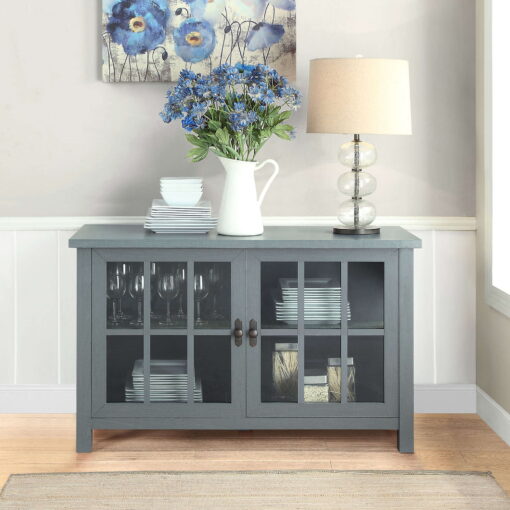 Better Homes & Gardens Oxford Square TV Stand for TVs up to 55", Antique Blue