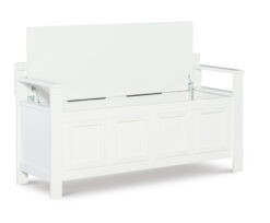 Linon Laredo Storage Bench, White