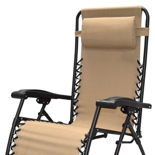 Caravan Global 2 Pack Steel Zero-Gravity Chair - Beige